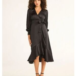 Sofia Vergara Faux Wrap Ruffle Dress Plus Sz 22 NEW